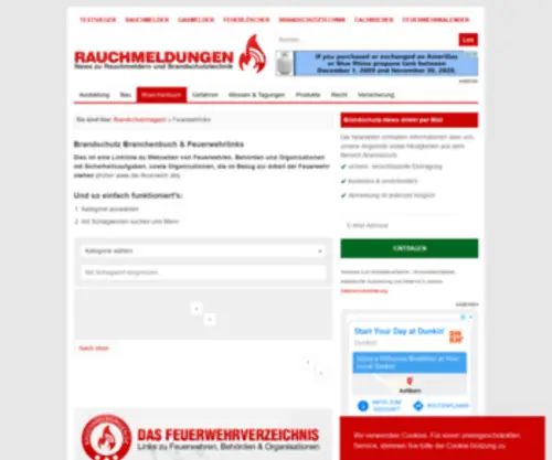 Die-Feuerwehr.de(Brandschutz Branchenbuch & Feuerwehrlinks) Screenshot