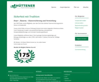 Die-Huettener.de(°°Hüttener Feuerversicherungsverein von 1840) Screenshot