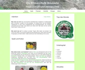 Die-Klimaschutz-Baustelle.de(Privater Klimaschutz) Screenshot