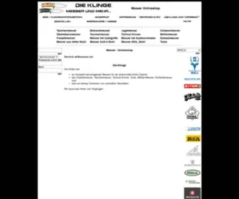 Die-Klinge.de(Onlineshop im Messer) Screenshot