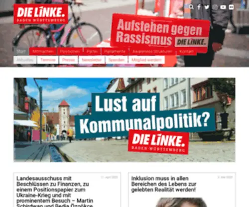 Die-Linke-BW.de(DIE LINKE) Screenshot