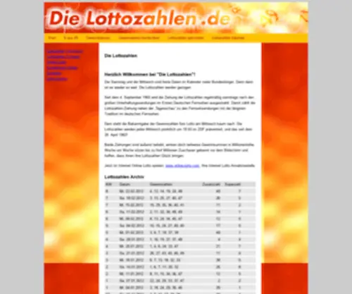 Die-Lottozahlen.de(Brandaktuell) Screenshot