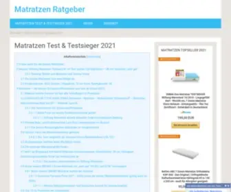 Die-Matratzen-Testsieger.de(Alle Testsieger auf einen Blick) Screenshot