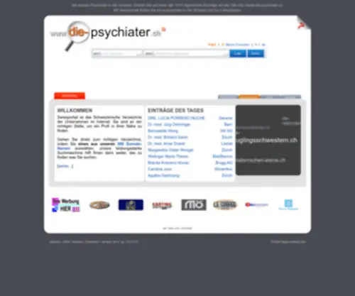 Die-PSYchiater.ch(Die Psychiater in der Schweiz) Screenshot