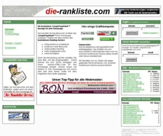 Die-Rankliste.com(Kostenlose PageRank) Screenshot