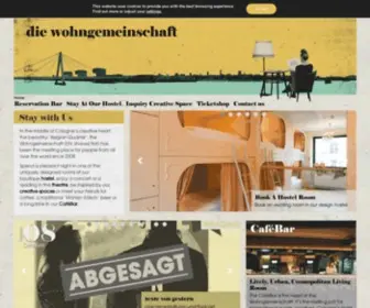 Die-Wohngemeinschaft.net(Hostel und Seminarräume in Köln) Screenshot