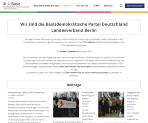 Diebasis-Berlin.de(Basisdemokratische Partei Deutschland) Screenshot