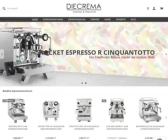 Diecrema.de(Espressomaschinen, Kaffeemühlen & Kaffee) Screenshot