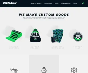 Diehardscarves.com(Diehard Custom Scarves & Apparel) Screenshot