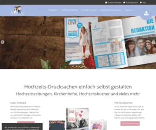 DiehochZeitsdrucker.de(Hochzeitszeitungen individuell gestalten) Screenshot