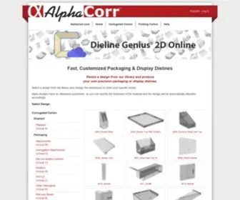 Dieline-Genius.com(Dieline Genius 2D Online) Screenshot