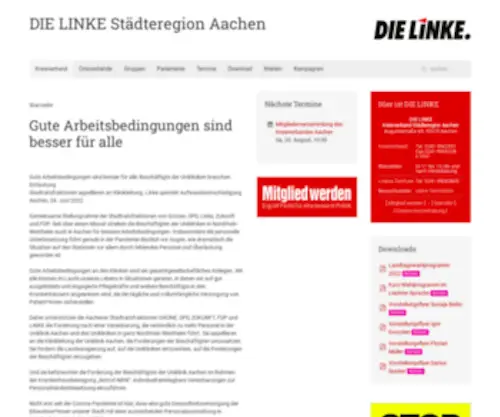 Dielinke-AAchen.de(Kreisverband) Screenshot