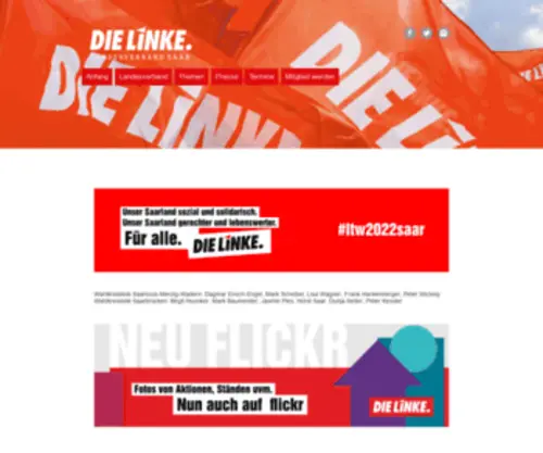 Dielinke-Saar.de(DIE LINKE) Screenshot