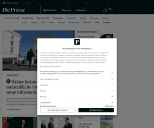 Diepresse.com(Die Online) Screenshot