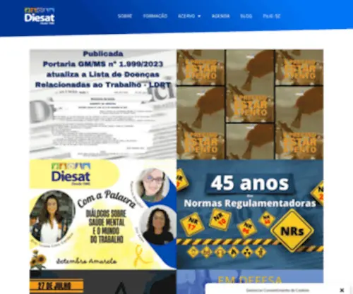 Diesat.org.br(Departamento Intersindical de Estudos e Pesquisas de Saúde e dos Ambientes de Trabalho) Screenshot