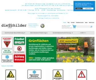 Dieschilder.com(Schilder, Kennzeichnungen und Leitsysteme vom Hersteller) Screenshot