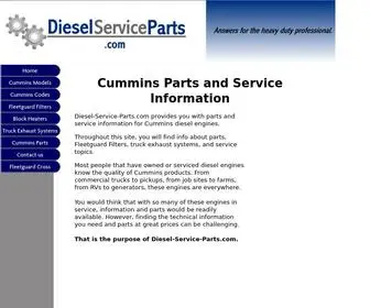 Diesel-Service-Parts.com(Cummins Parts and Service Information) Screenshot