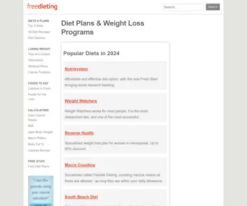 Diet-Blog.com(Freedieting) Screenshot