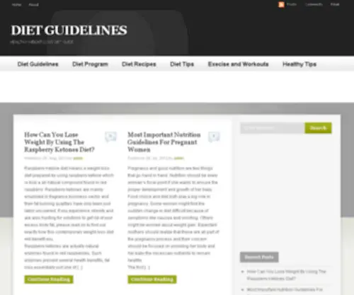 Diet-Guidelines.com(Diet Guidelines) Screenshot