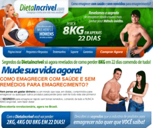 Dietaincrivel.com(Dietaincrivel) Screenshot