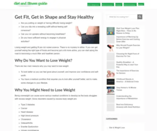 Dietandfitnessguide.com(Diet and Fitness Guide) Screenshot
