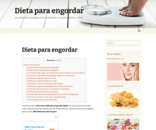 Dietaparaengordar.info(Dietaparaengordar info) Screenshot