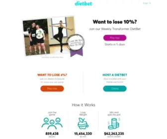 Dietbetter.com(Set Up or Join a Weight Loss Challenge) Screenshot