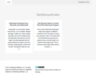 Dietdiscountcodes.com(Diet Discount Codes & Coupons for) Screenshot