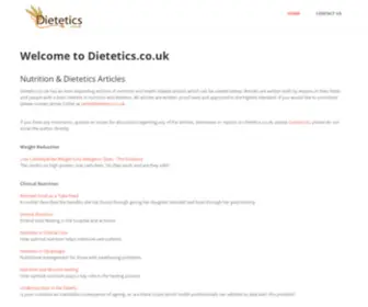 Dietetics.co.uk(Nutrition & Dietetics Articles at Dietetics.co.uk) Screenshot