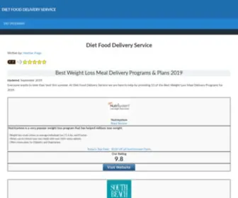 Dietfooddeliveryservice.com(Diet Food Delivery Service) Screenshot