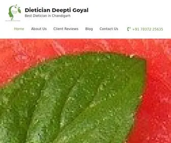 Dieticiandeeptigoyal.com(Dietician Deepti Goyal) Screenshot