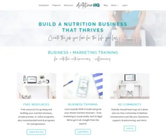 Dietitianhq.com(Build a Nutrition Business) Screenshot