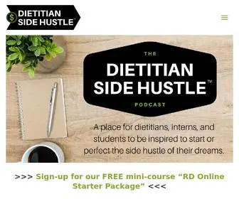 Dietitiansidehustle.com(Dietitian Side Hustle) Screenshot