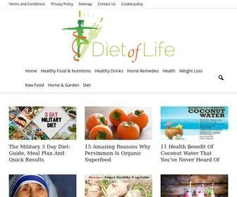 Dietoflife.com(Diet of Life) Screenshot