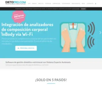 Dietopro.com(Software nutricional para dietistas) Screenshot