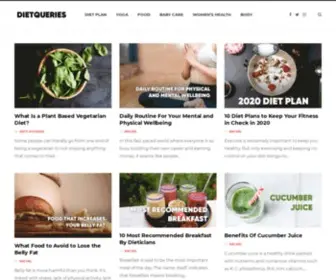 DietQueries.com(Nutrition and Fitness Blog) Screenshot