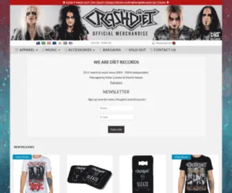 Dietrecords.org(Crashdiet Merchandise) Screenshot