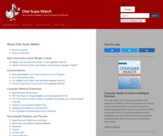 Dietscam.org(Diet Scam Watch) Screenshot