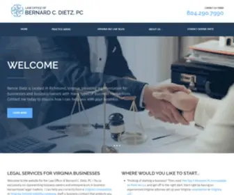 Dietzlawfirm.com(Virginia Business Lawyer) Screenshot