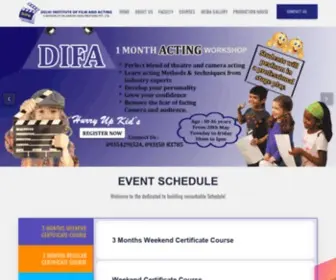 Difa.net.in(Acting School in Delhi) Screenshot