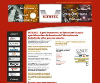 Difatec.com(Electrothermie industrielle) Screenshot