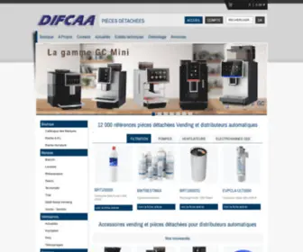 Difcaa.com(Pièces détachées pour distributeurs automatiques) Screenshot