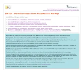 Diff-Text.com(Compare Text And Find Differences Between Two Texts) Screenshot