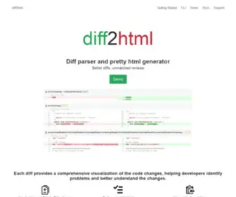 Diff2HTML.xyz(diff2html) Screenshot
