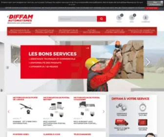 Diffam.fr(Motorisation de portail pour professionnels) Screenshot