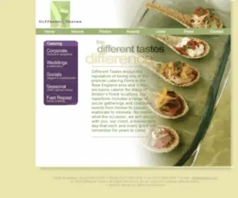 Differenttastes.com(Boston's Premier Caterer) Screenshot