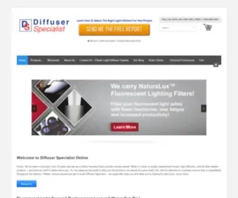 Diffuserspecialist.com(Fluorescent Lighting Covers) Screenshot