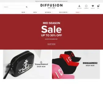 Diffusiononline.co.uk(Designer Clothing for Men & Women) Screenshot