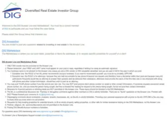 Diganswerline.org(Diversified Real Estate Investor Group) Screenshot