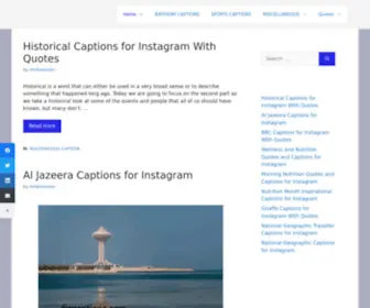 Digcaptions.com(Home Of All Kinds Of Captions) Screenshot